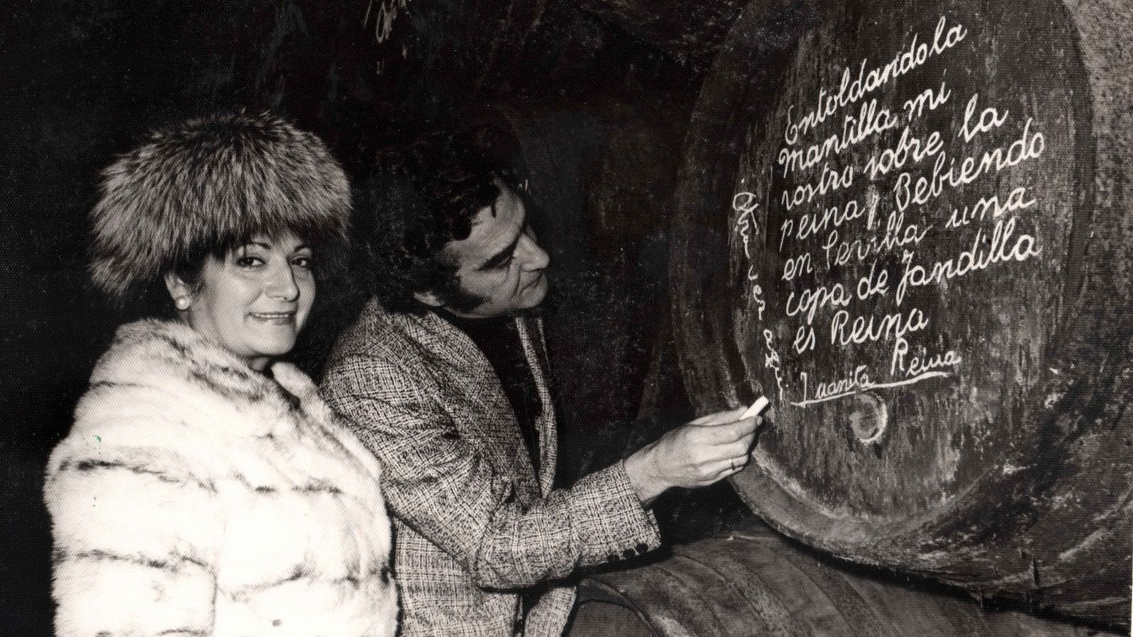 Juanita Reina y Caracolillo en Domecq, 1977.