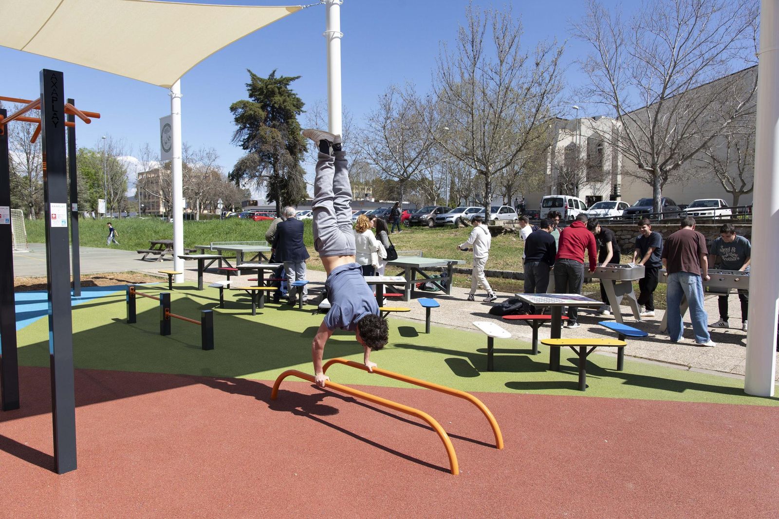 El parque de calistenia del Campus de Rabanales, en imágenes