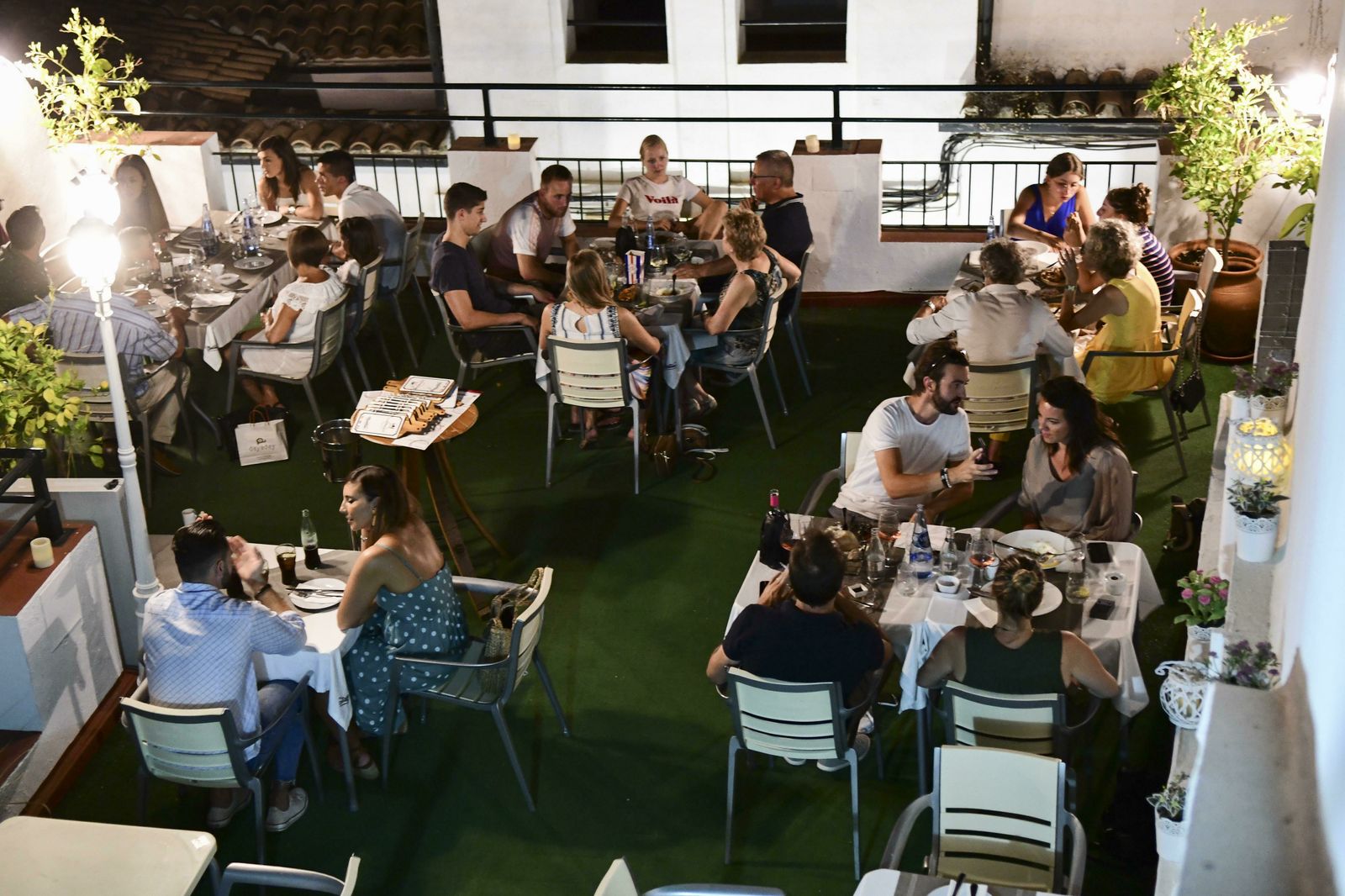 Una terraza cordobesa.