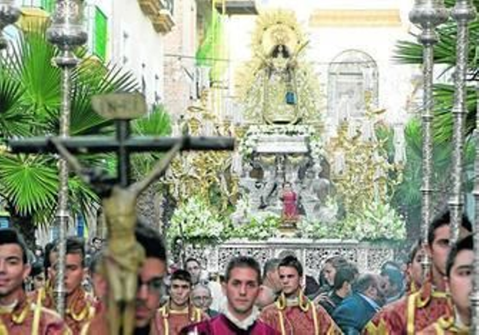 La Virgen de La Palma, en su procesión del 1 de noviembre.