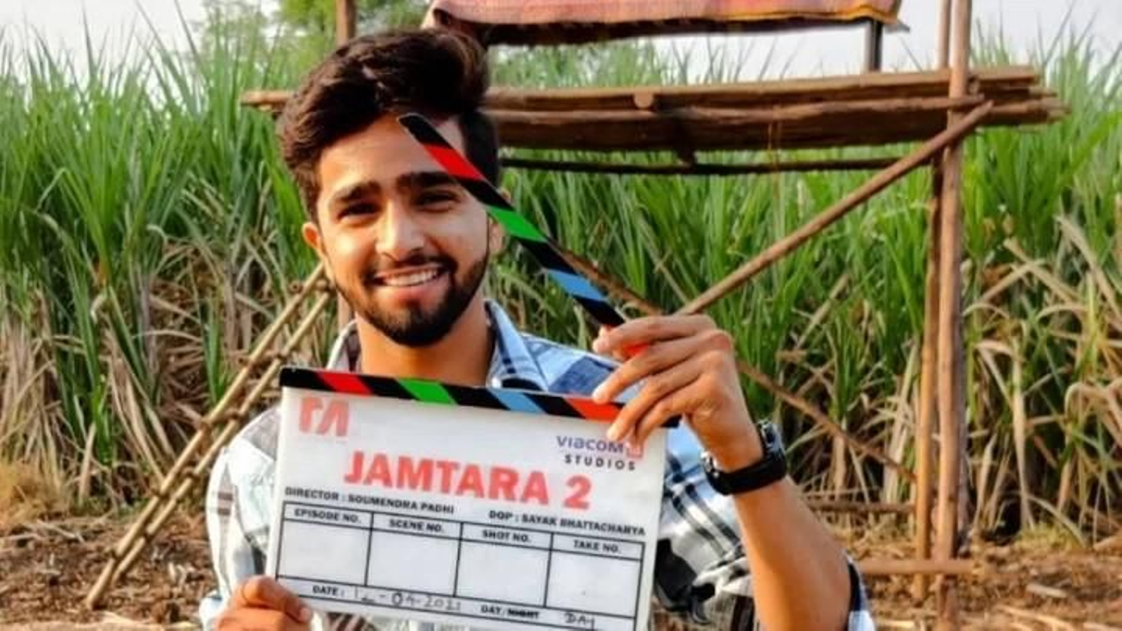 El joven actor Sachin Ganesh Chandwade mientras rodaba la segunda temporada de la serie de Netflix 'Jamtara'