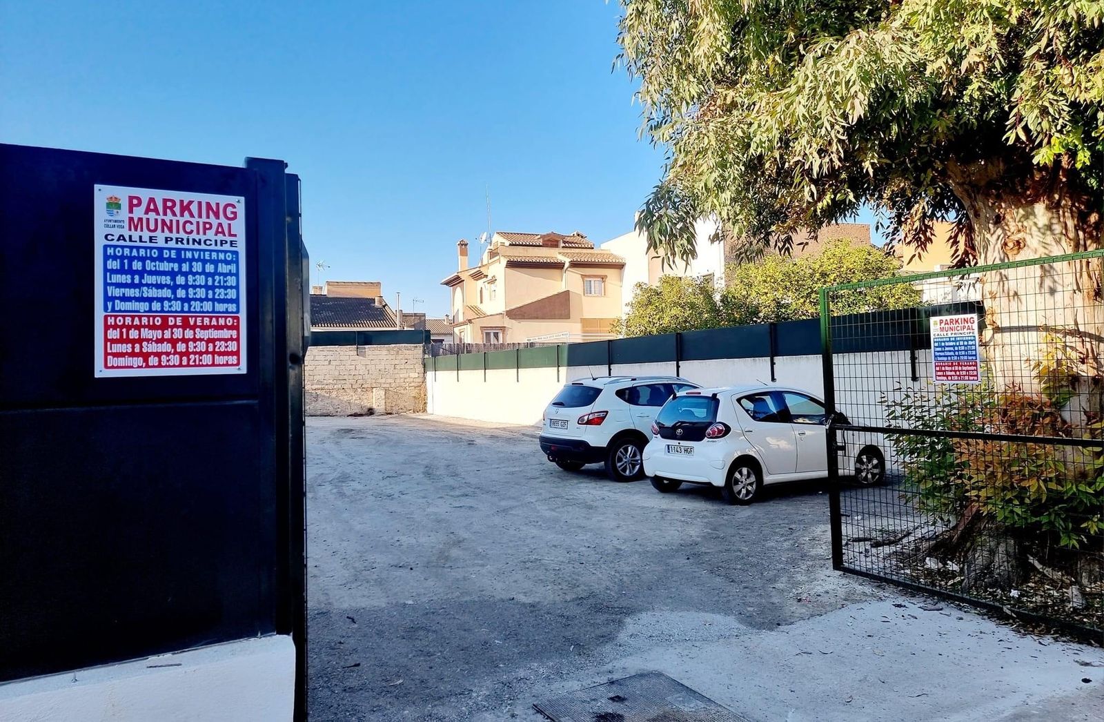 Imagen del párking municipal habilitado por el Ayuntamiento de Cúllar Vega