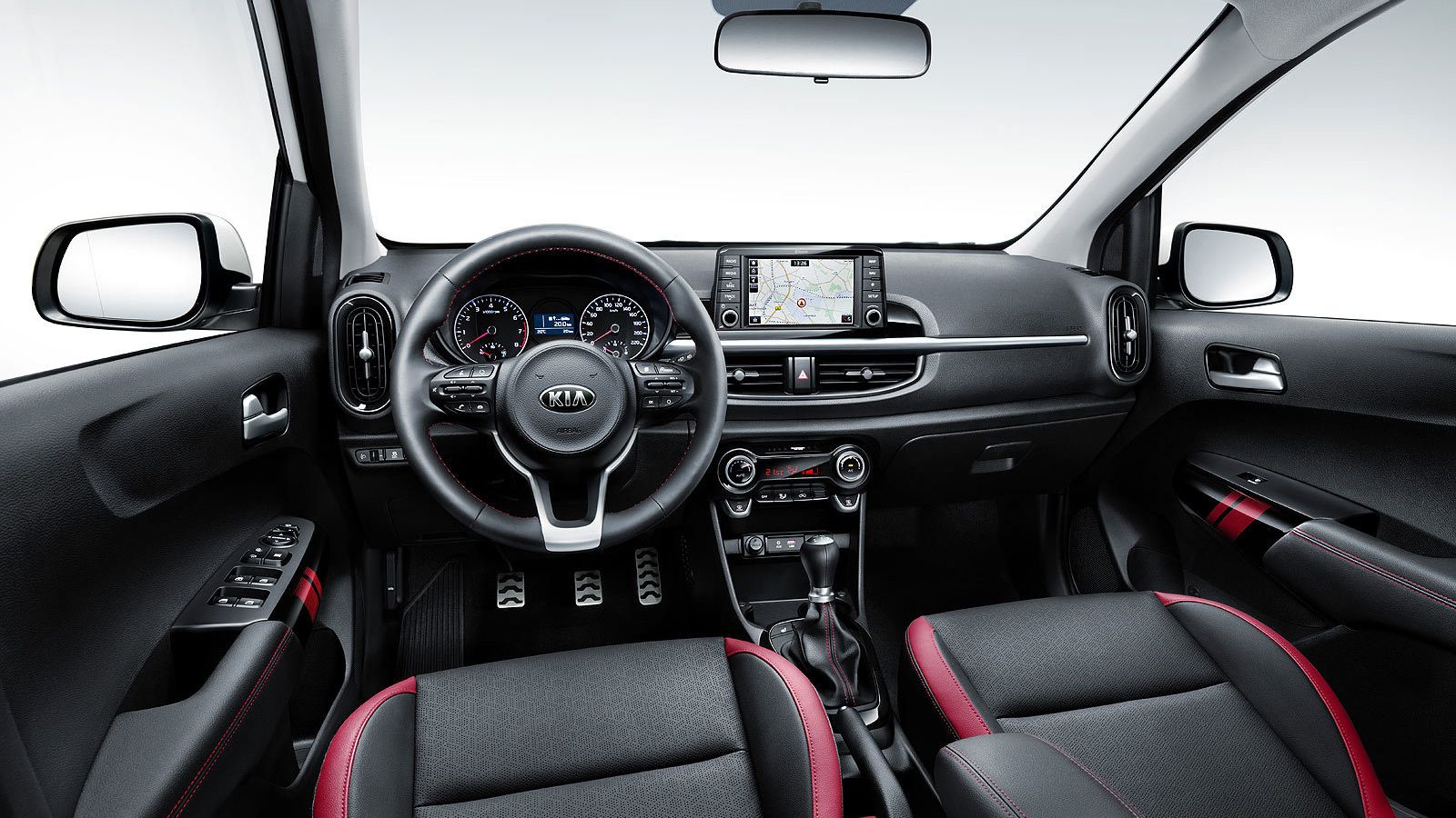 Llama la atención la pantalla táctil del interior.