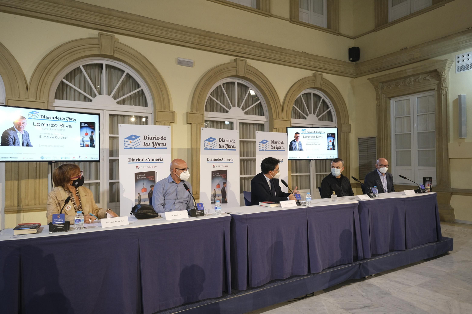 María del Mar Ruiz, Antonio Lao, Manuel Guzmán, Lorenzo Silva y Antonio Galindo.