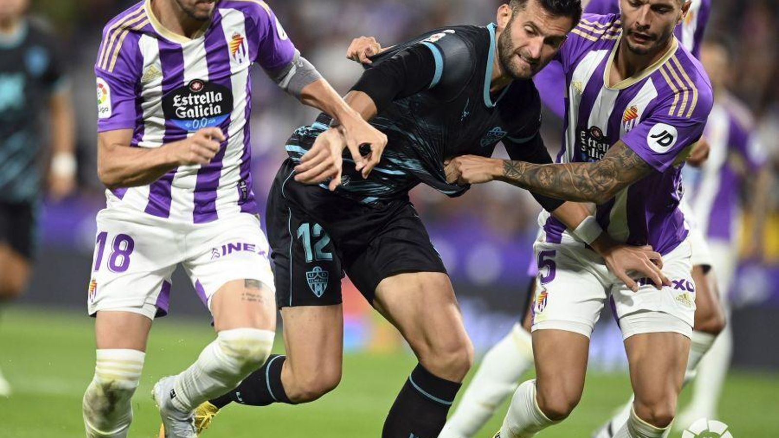 Leo Baptistao en el partido contra el Valladolid.