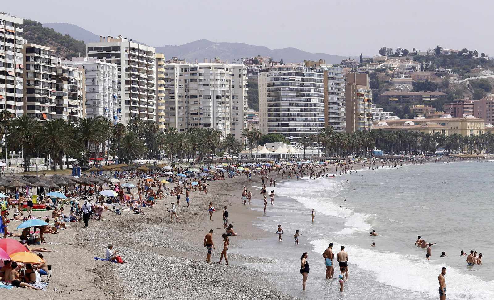 La playa de La Malagueta.