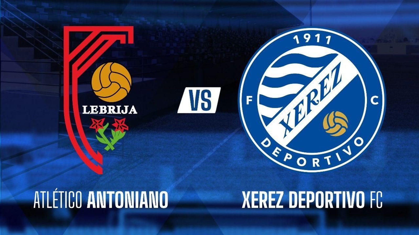 Detalle del cartel del partido entre el Antoniano y el Xerez DFC.