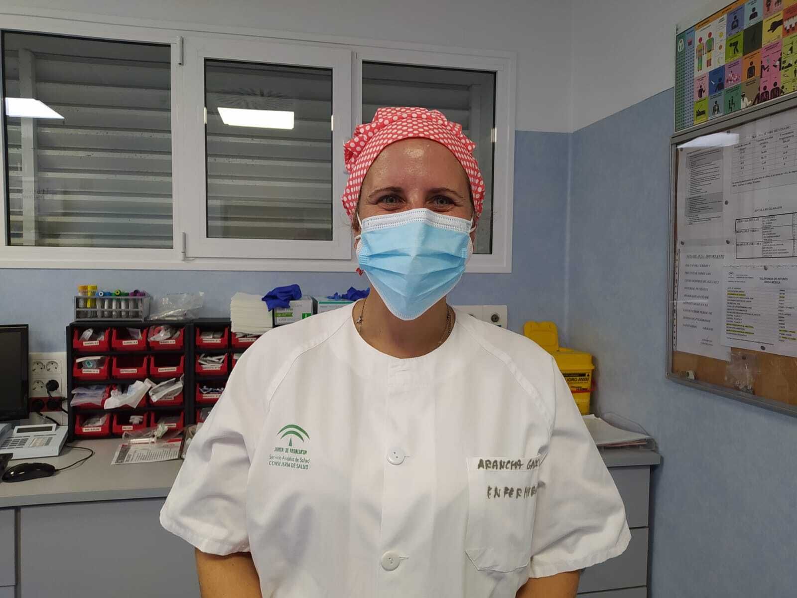 Arancha García García-Rincón en su puesto de trabajo.