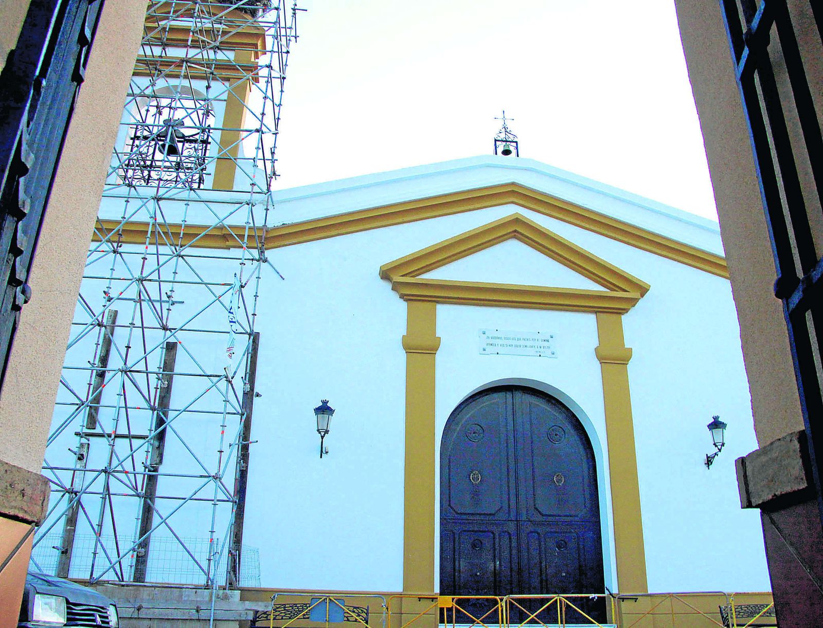 Obras de rehabilitación que se llevaron a cabo en la capilla hace unos años.