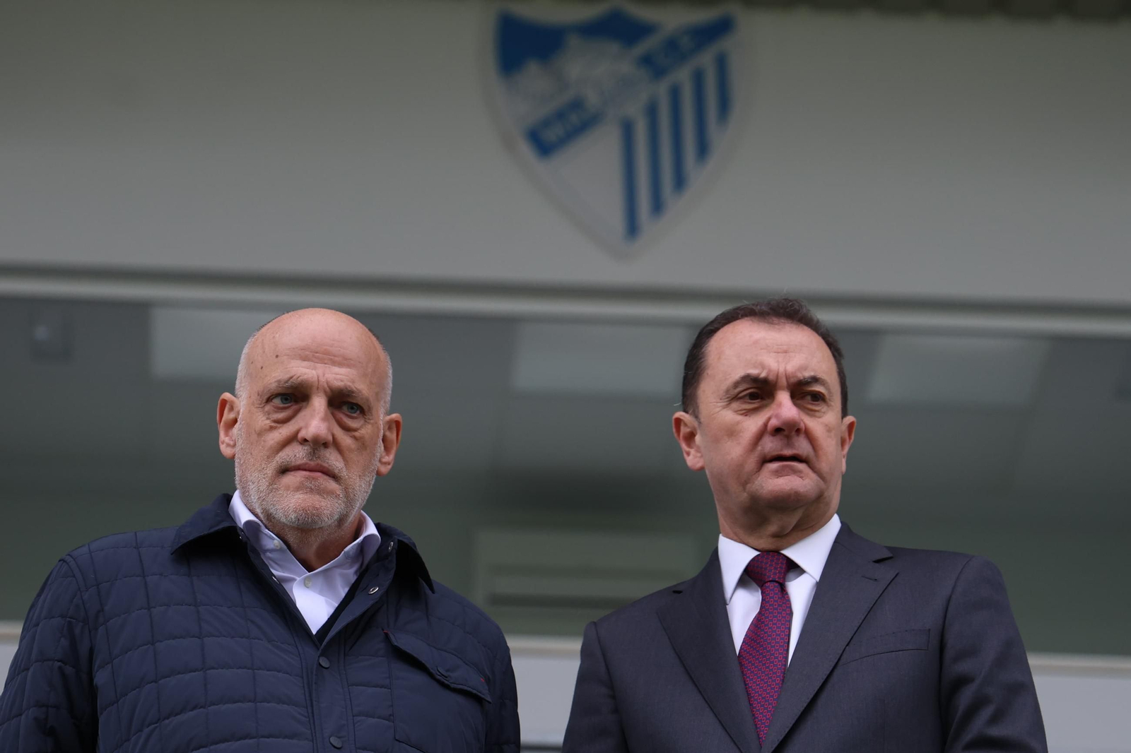 La visita de Javier Tebas a la Ciudad Deportiva del Málaga CF, en fotos