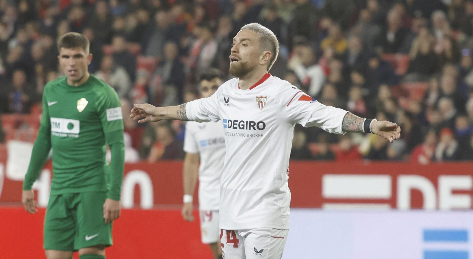 Papu Gómez, en su reaparición ante el Elche.
