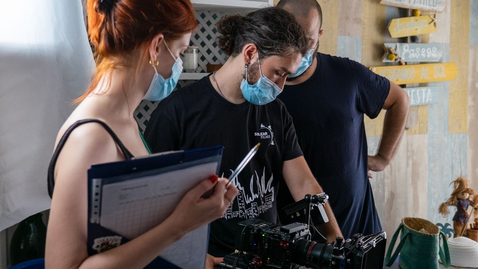 Parte del equipo de rodaje de ‘Carrusel’.