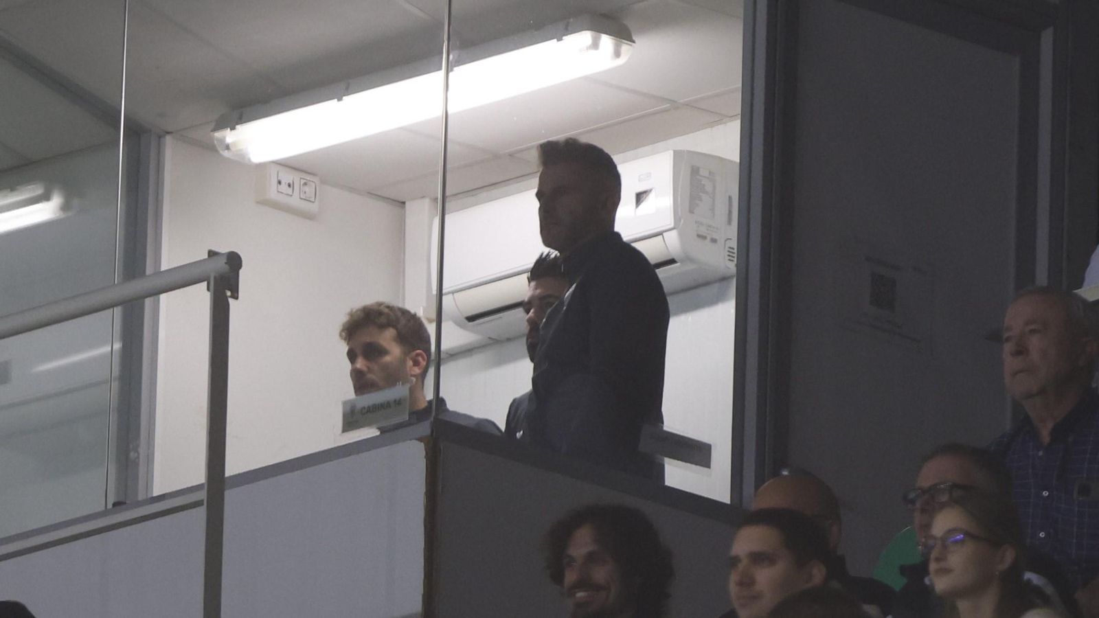 José Antonio Romero, a la izquierda, junto a Iván Ania en un partido del Córdoba CF en El Arcángel.