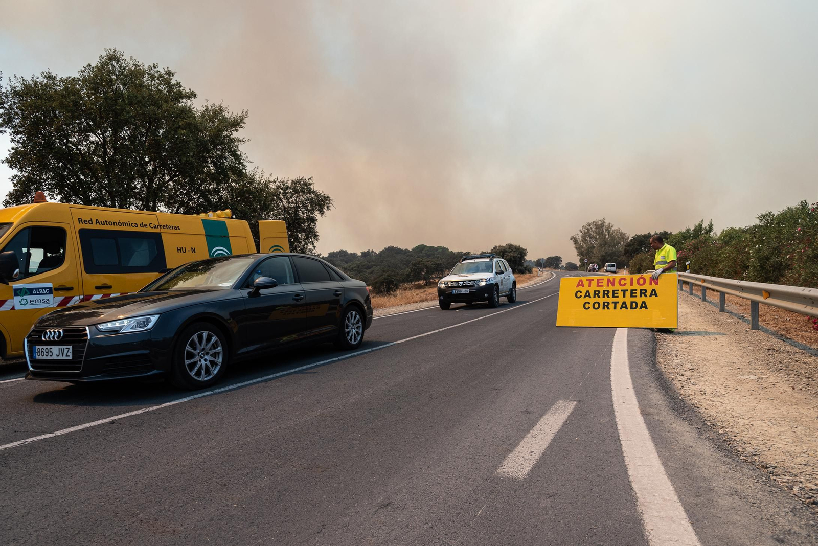 Imágenes del corte de la A-478