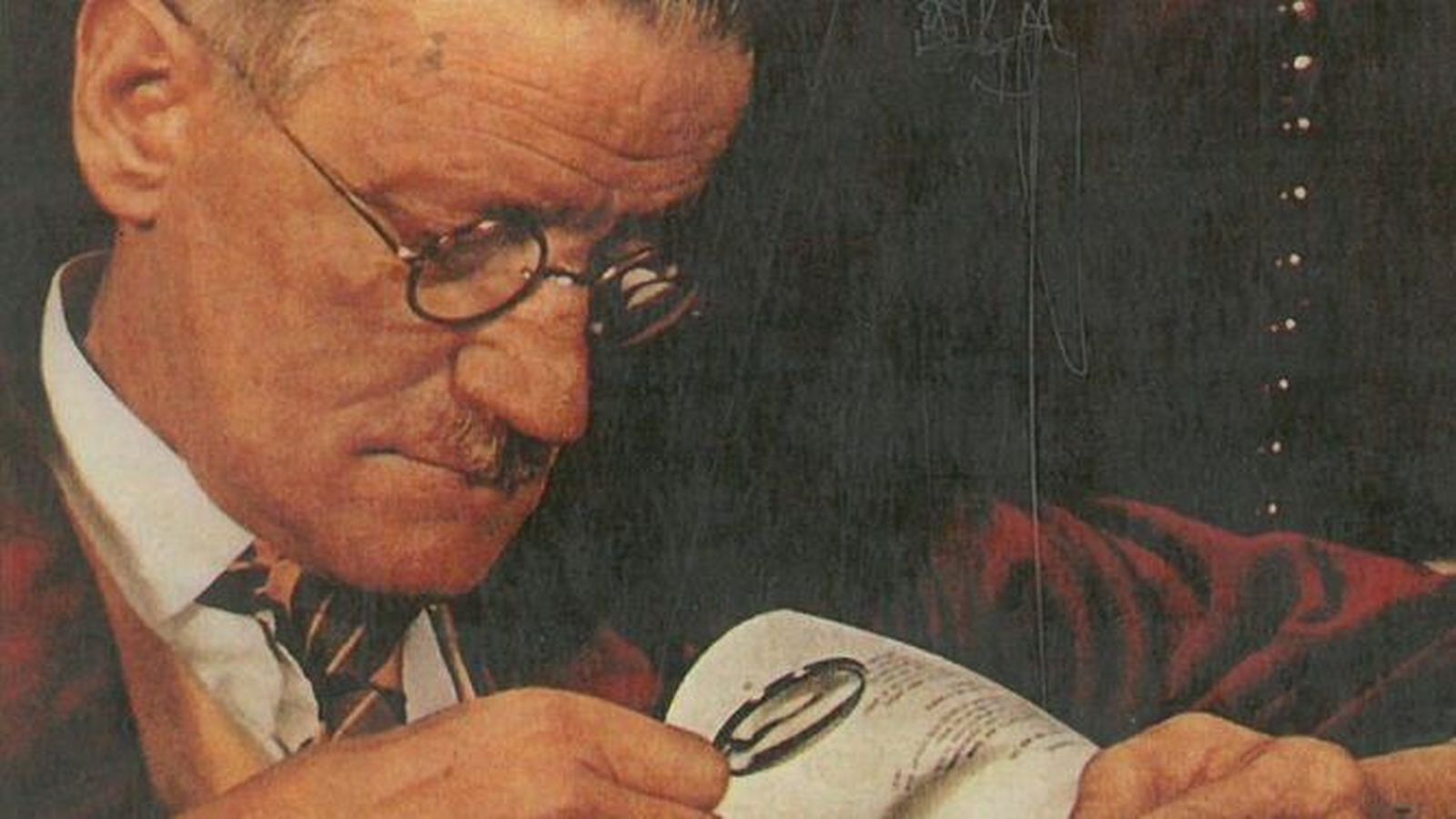 James Joyce en un detalle de la portada de su biografía editada por Anagrama.