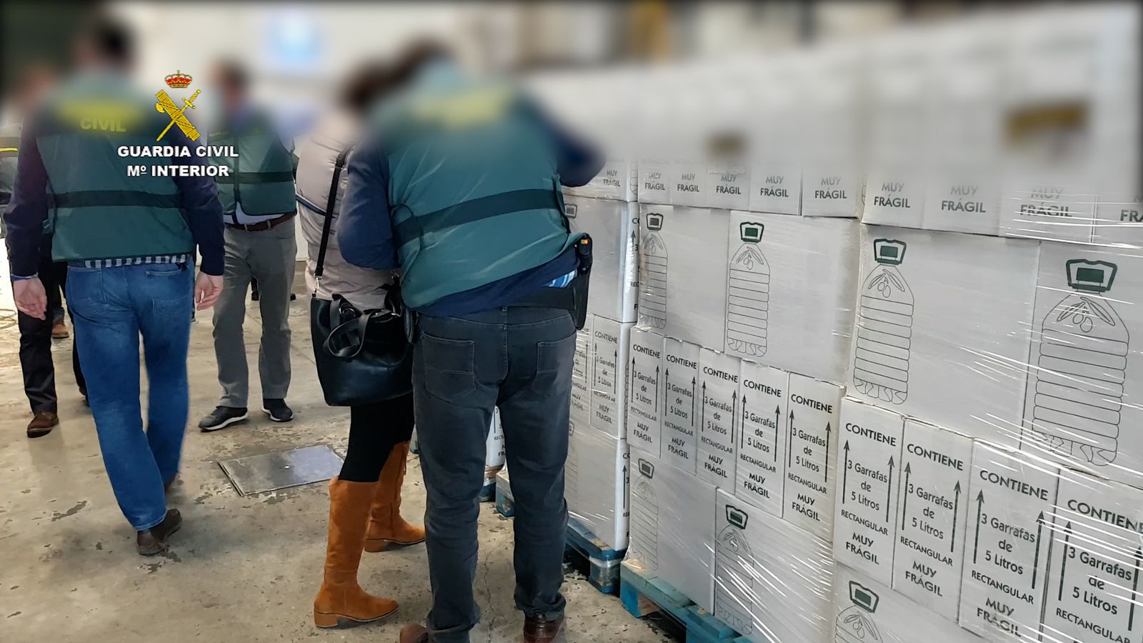 El registro de una de las envasadoras del aceite fraudulento.