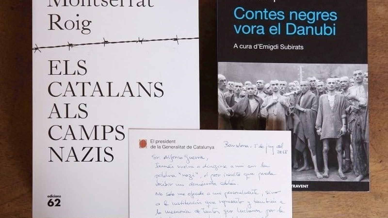 Nota del presidente Torra a Alfonso Guerra.