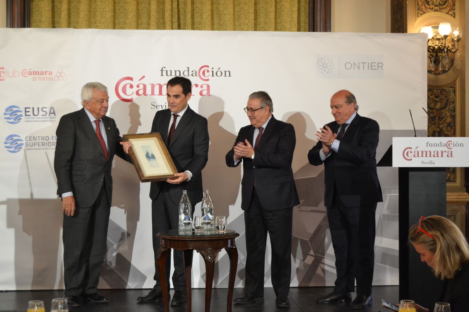 El consejero de Justicia tras su intervención en el acto organizado por la Fundación Cámara de Comercio de Sevilla.