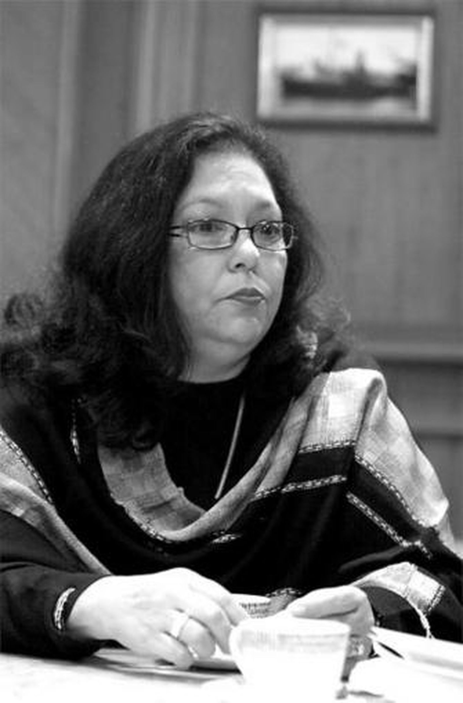 La profesora, durante su visita a Cádiz.