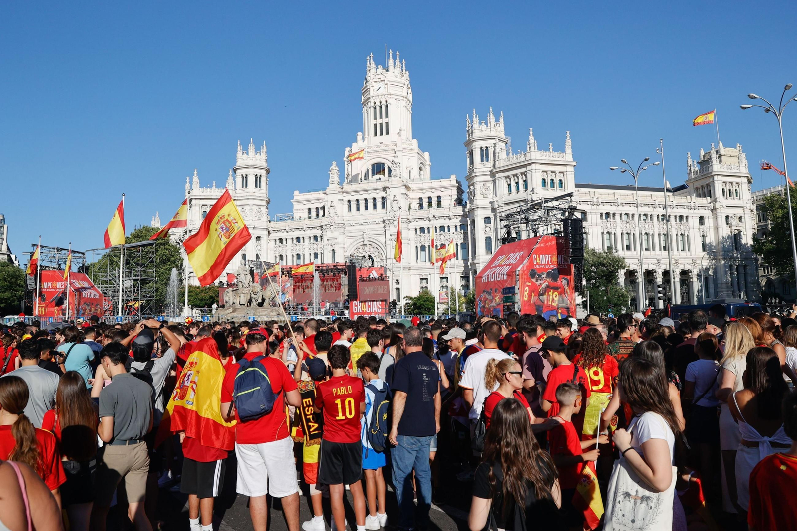 Las fotos de la celebración de España como campeona de la Eurocopa en Madrid