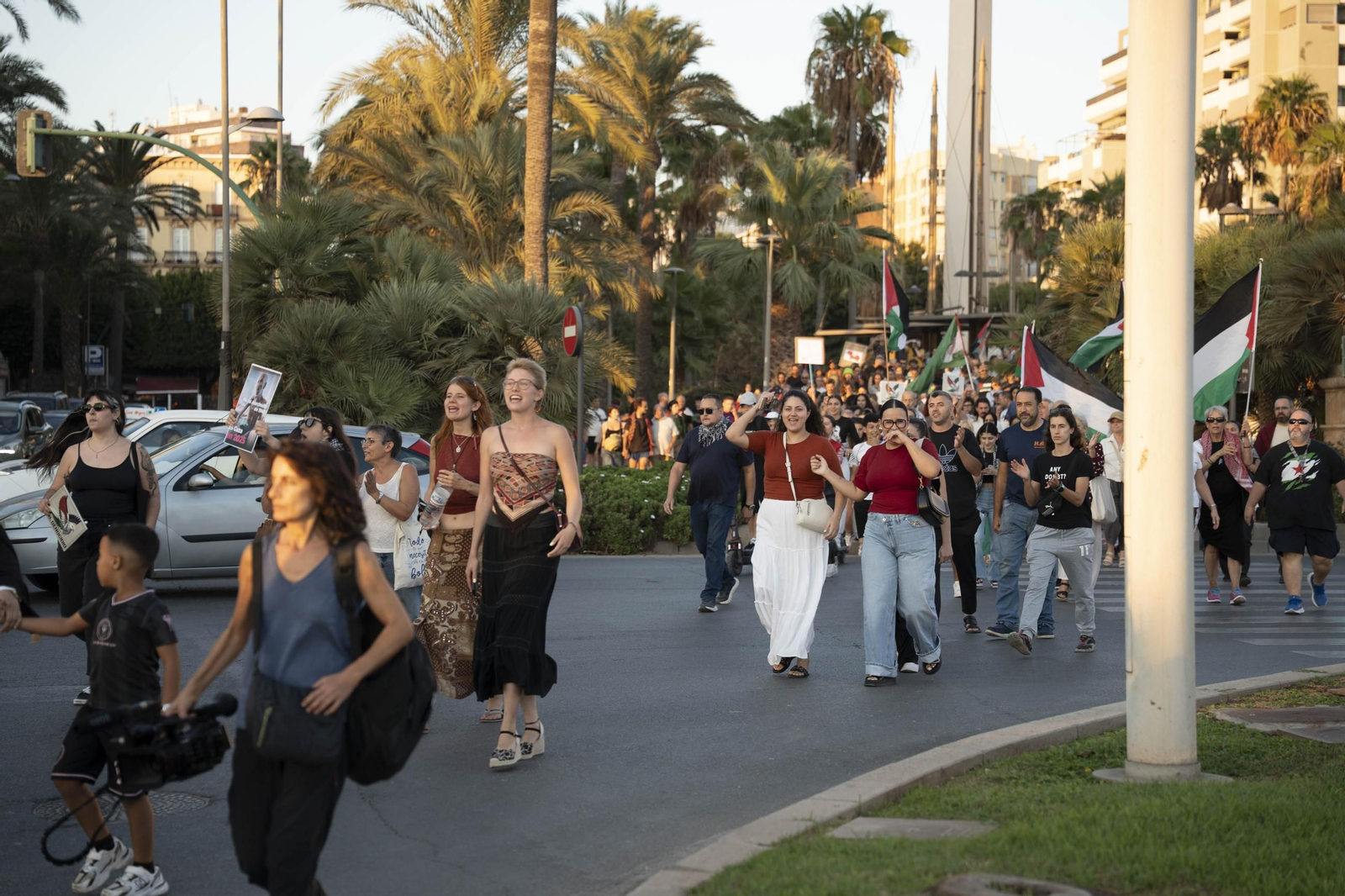 Manifestación convocada por la Plataforma Almería por Palestina