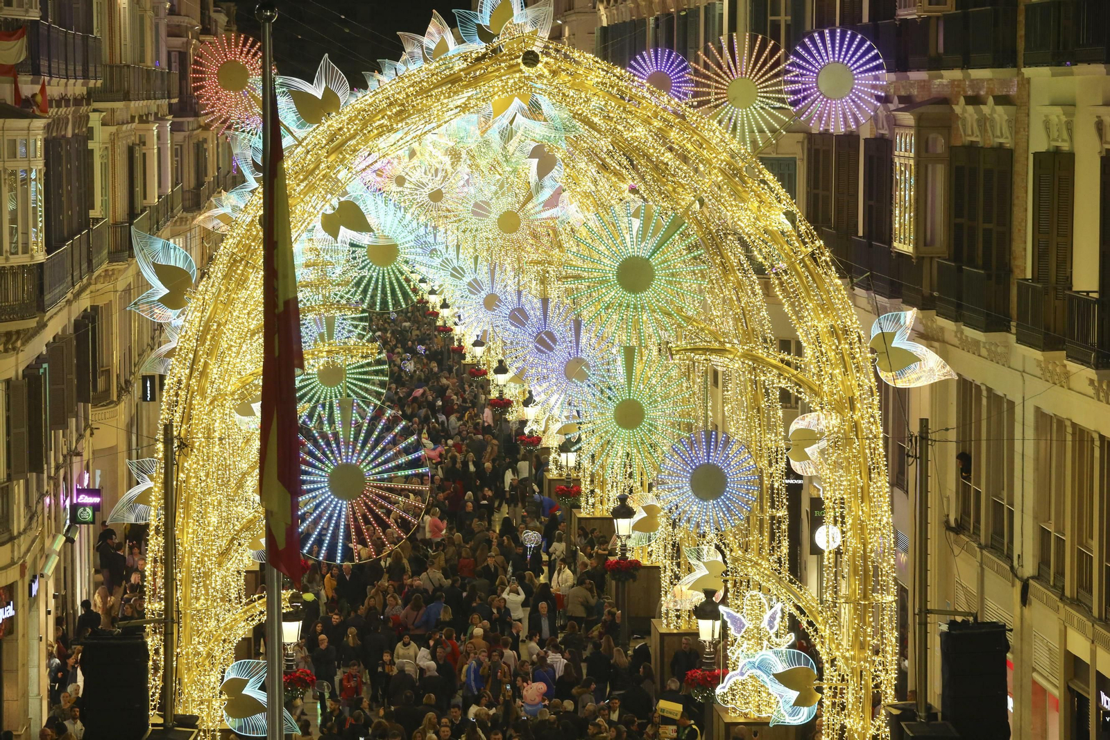 Las fotos de las luces de Navidad en Málaga Las fotos de las luces de Navidad en Málaga