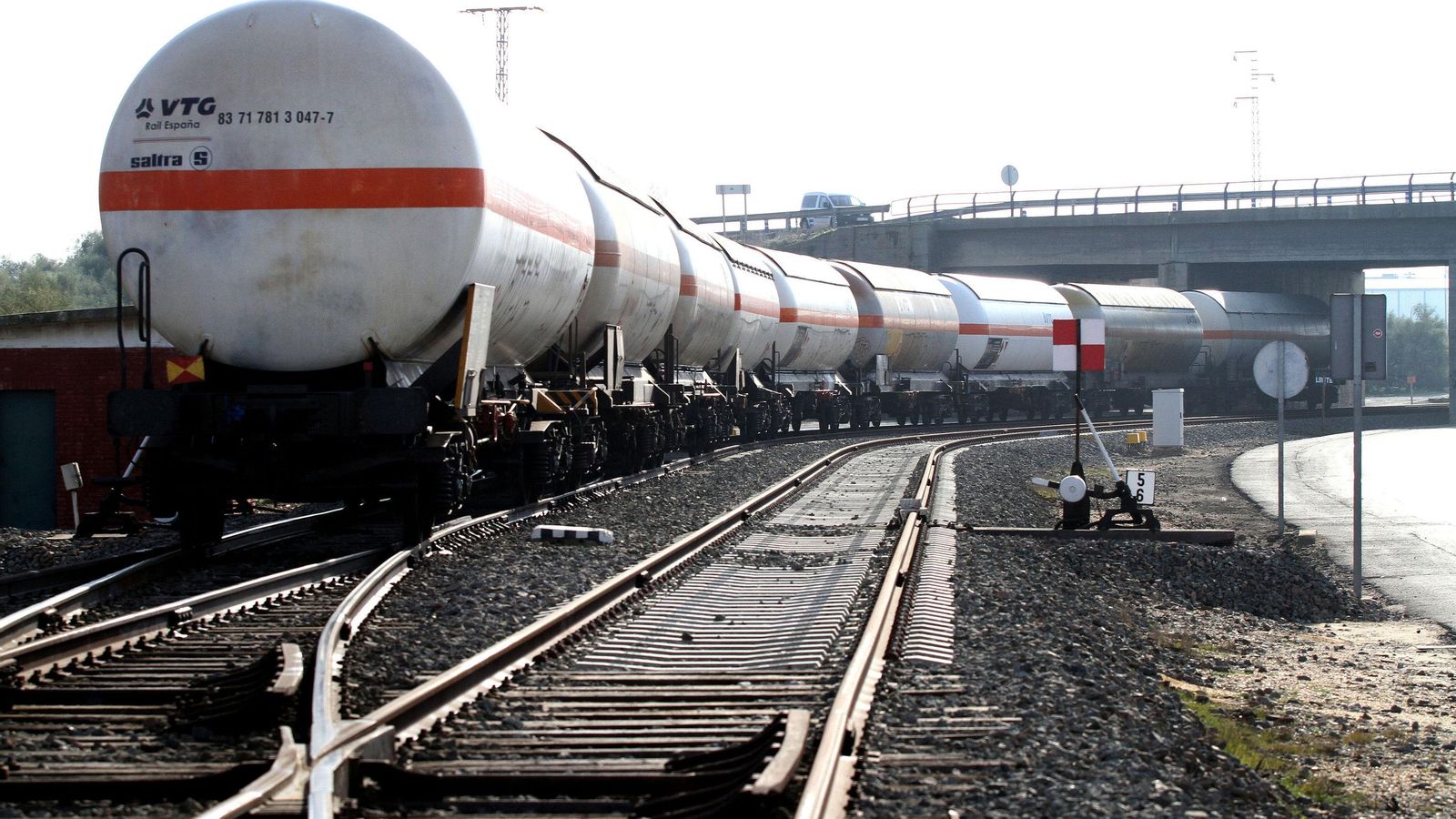 Uno de los trenes que llegan hasta el Muelle Sur del Puerto de Huelva.