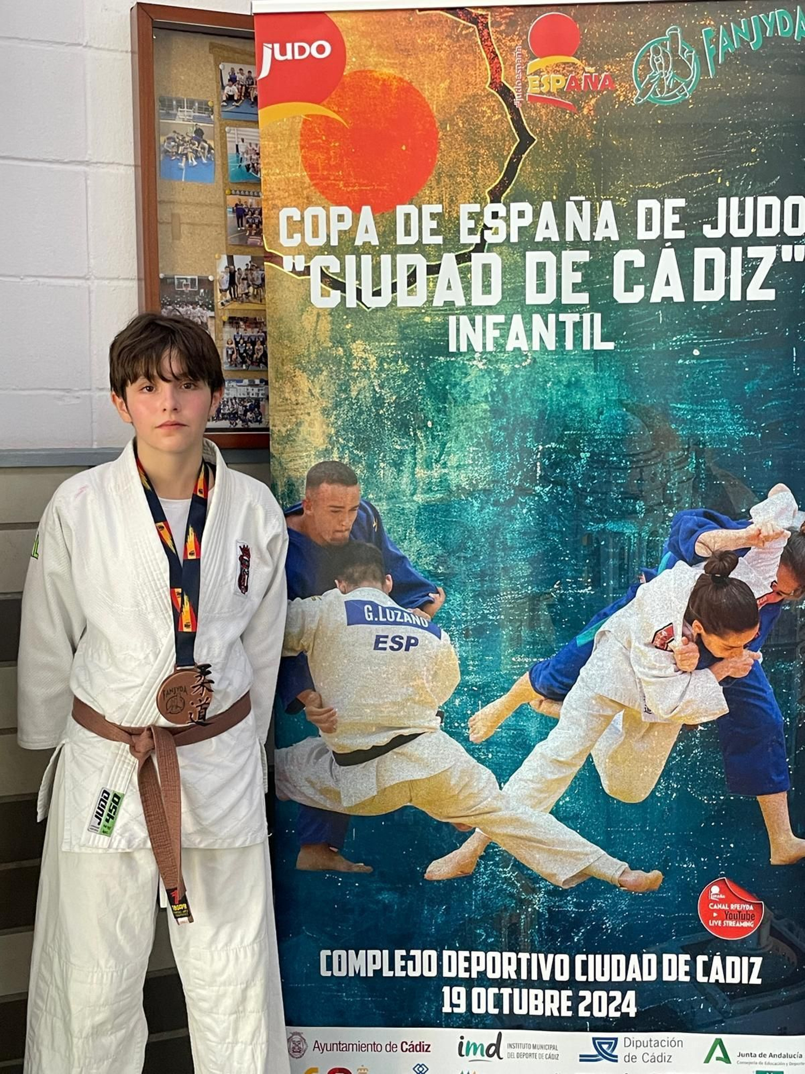 Alejandra Vázquez en la Copa de España infantil de judo.
