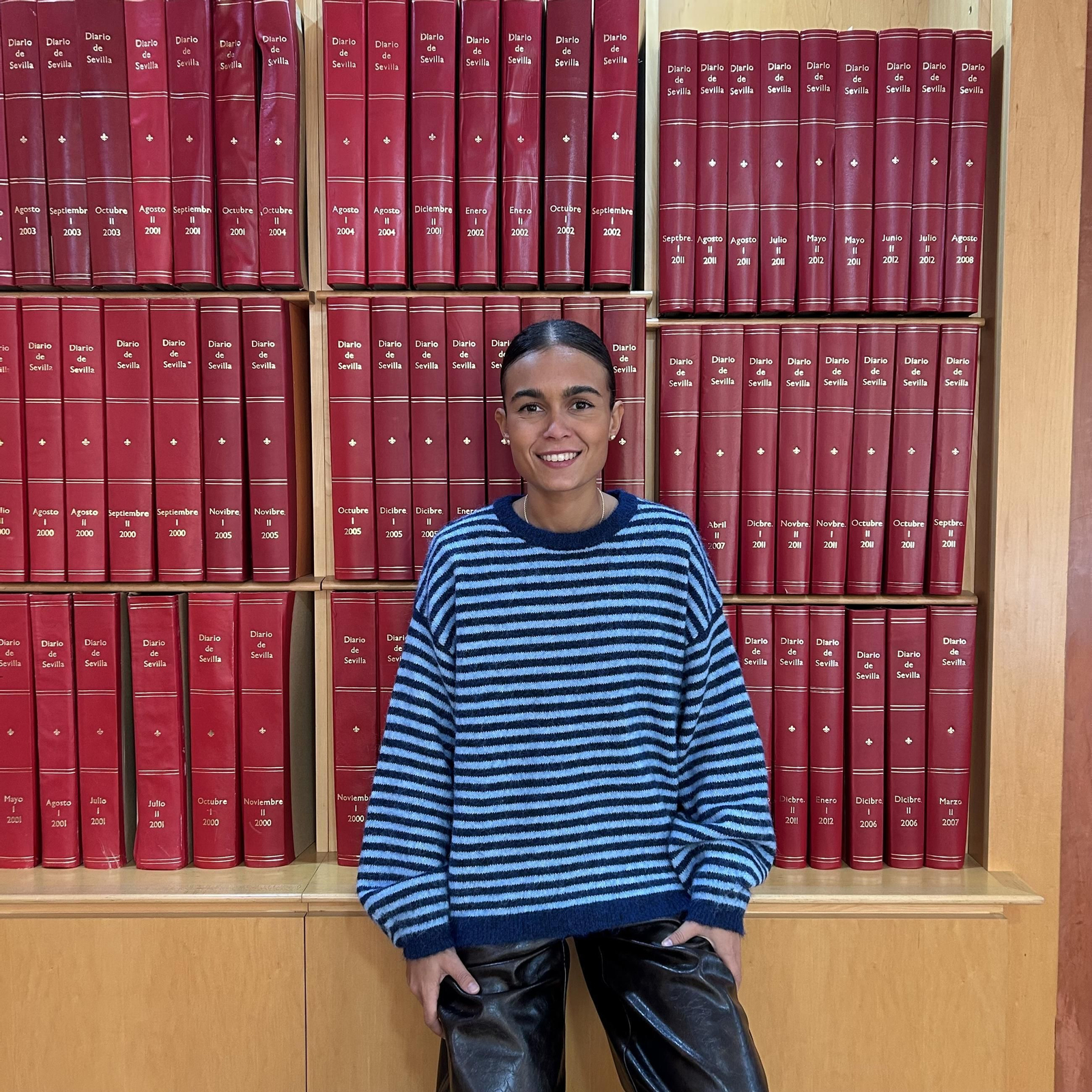 La cantante Marta Santos en la redacción del Diario de Sevilla