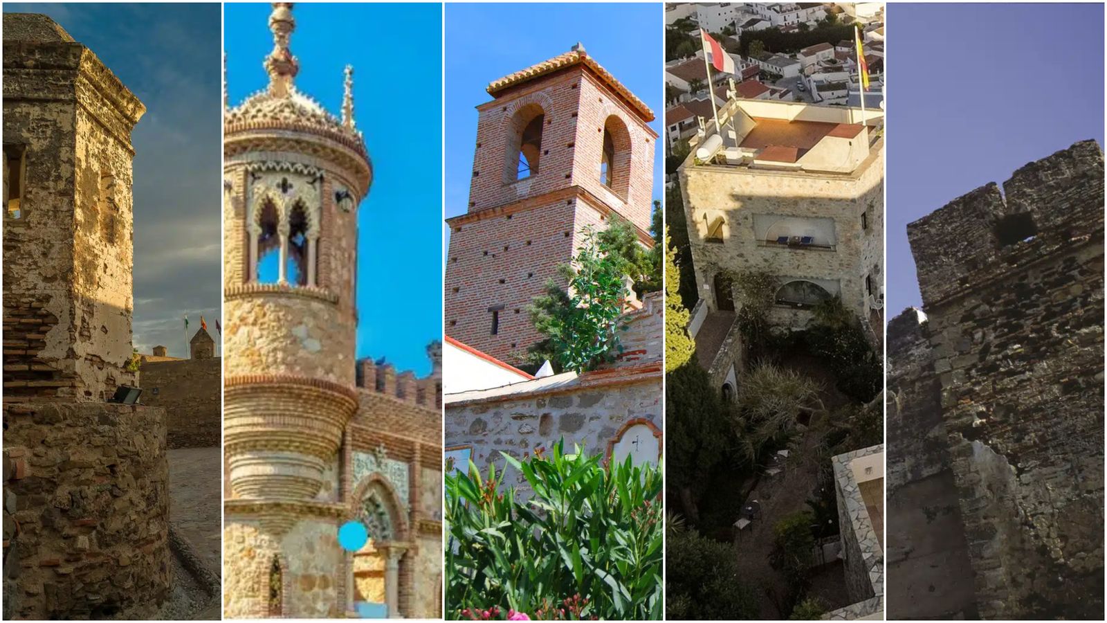Los cinco castillos protagonistas.