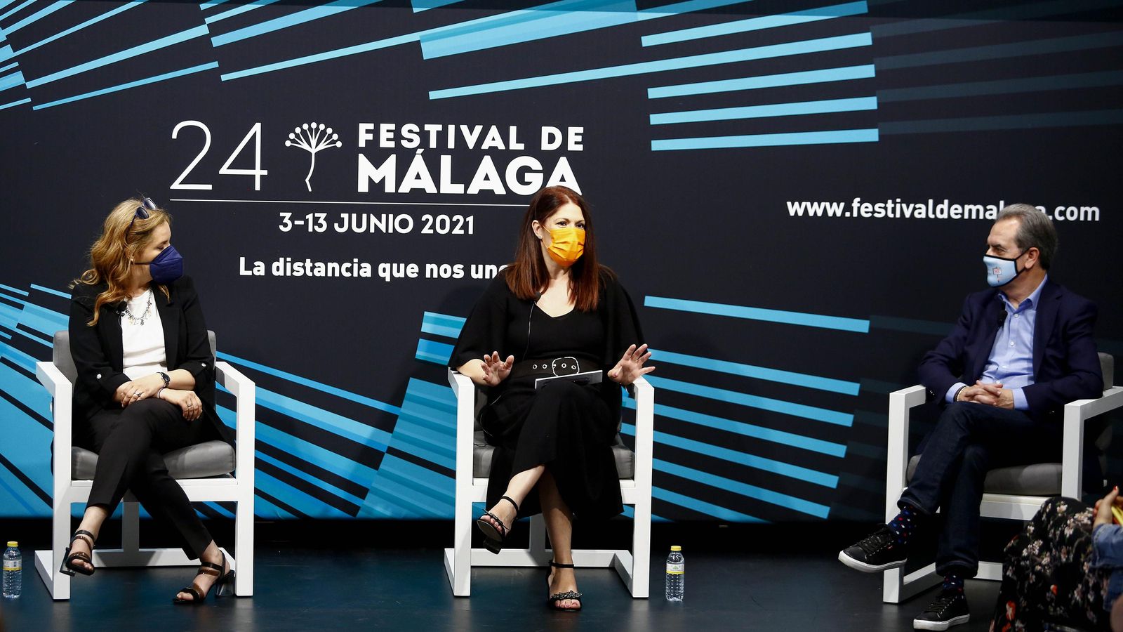 Marta Velasco, Noelia Losada y Juan Antonio Vigar, este martes, en el encuentro.