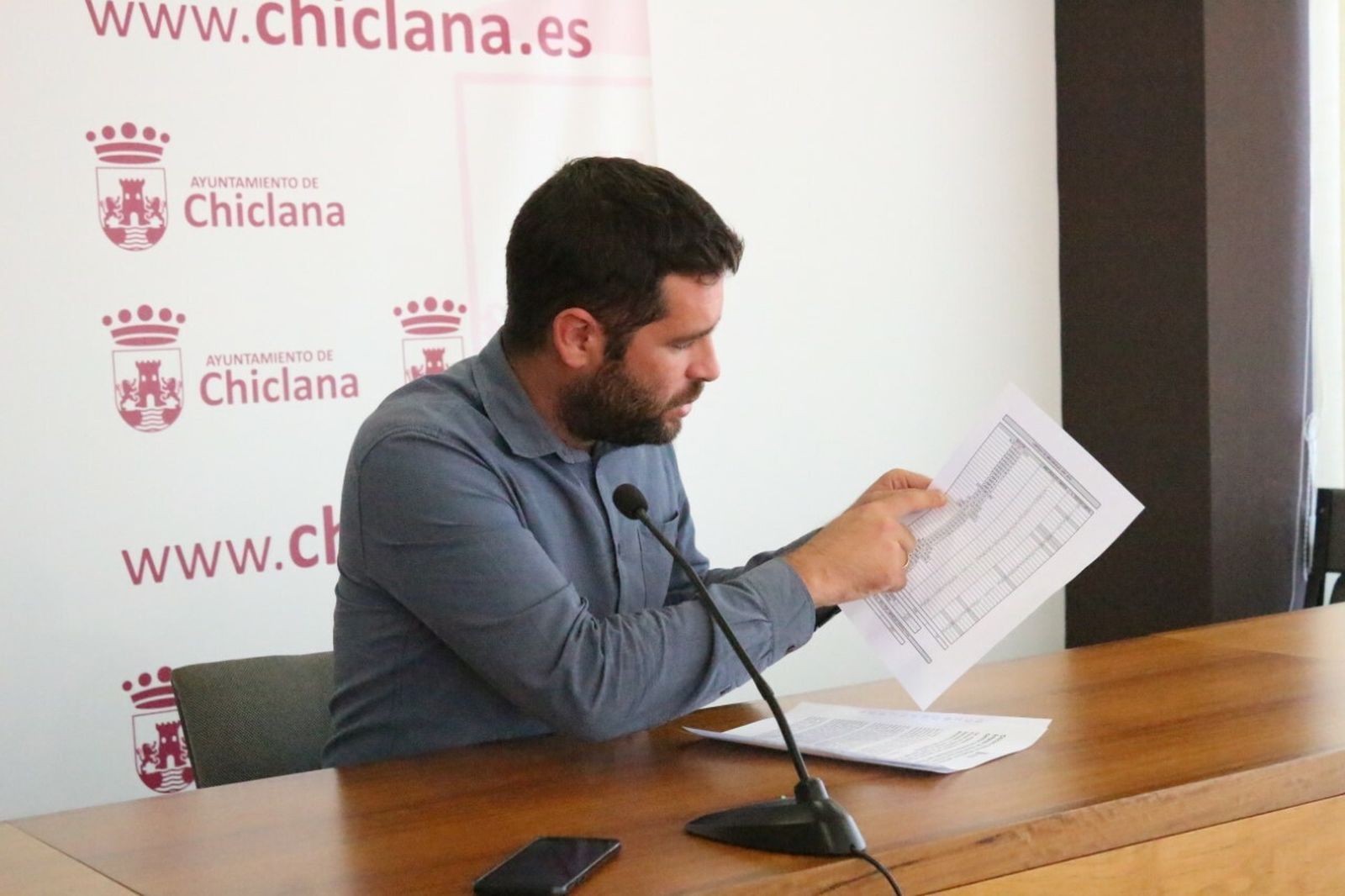 Roberto Palmero, en el Ayuntamiento durante su respuesta al PP.