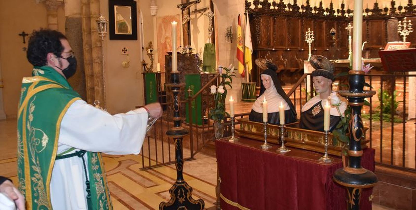 Relicarios de Santa Rita de Cassia y el beato Álvaro de Córdoba en Castro del Río.