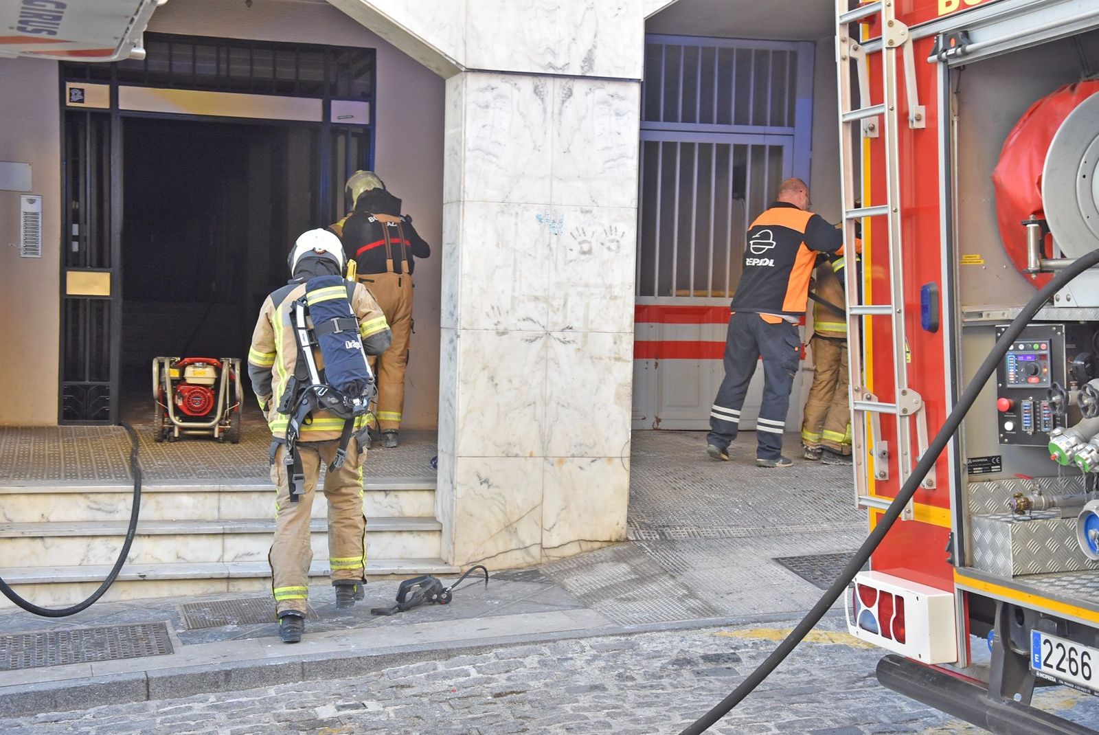 Intervención de Bomberos en una imagen de archivo