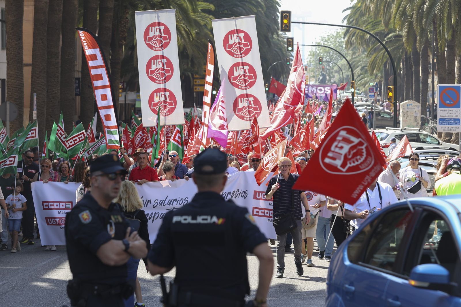 La manifestación del 1º de mayo de Málaga, en fotos