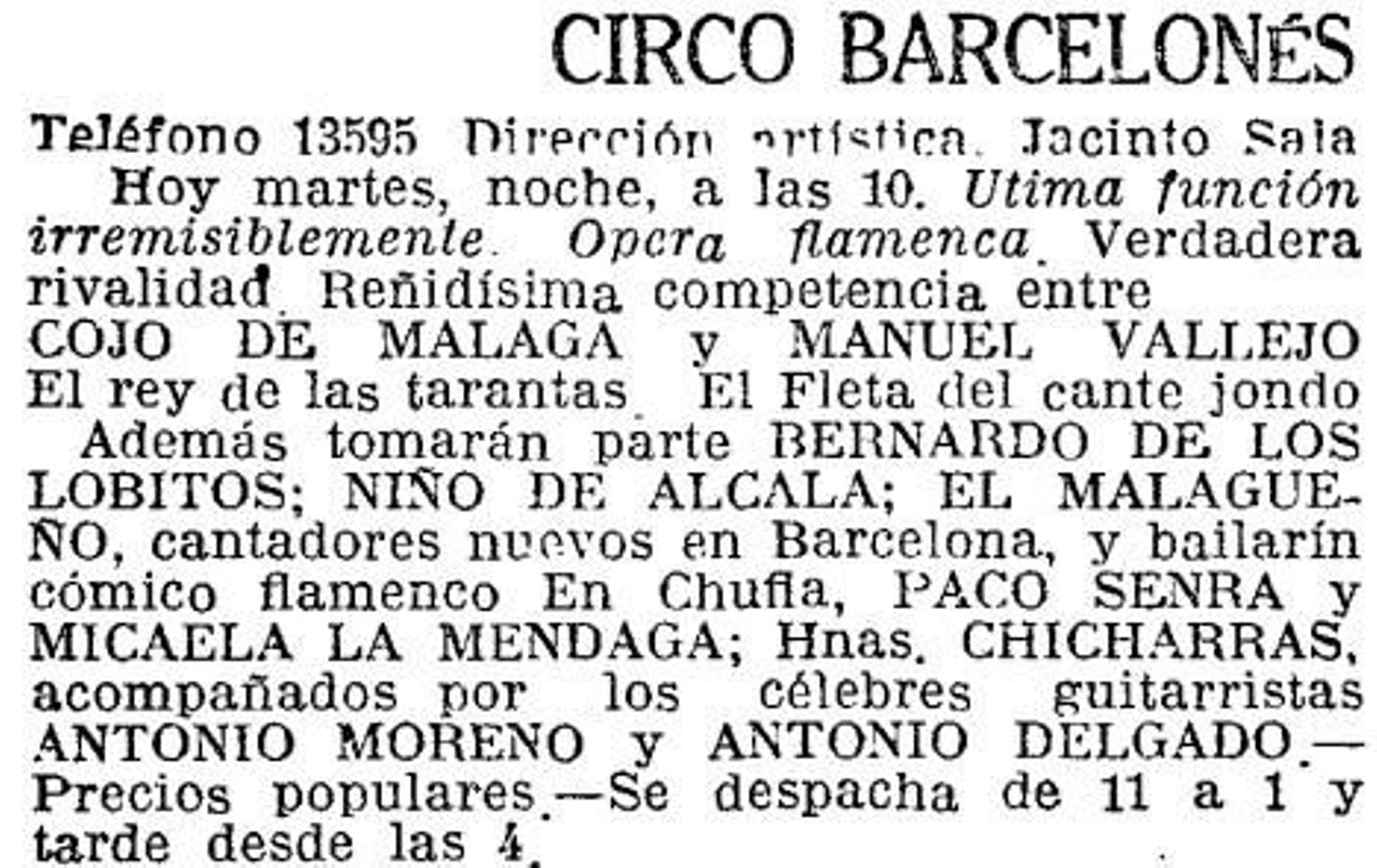 7. La Vanguardia, 16 octubre 1929. 7. La Vanguardia, 16 octubre 1929.