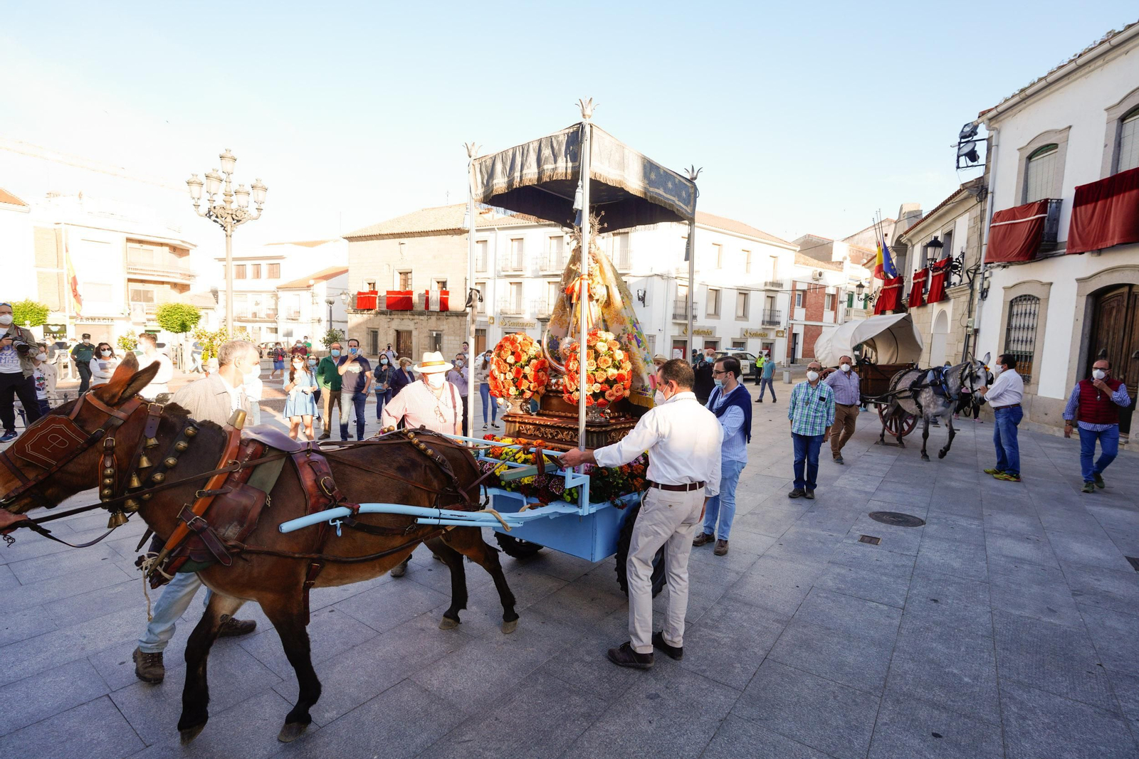 Las fotografías de la llegada de la Virgen de Luna a Villanueva de Córdoba