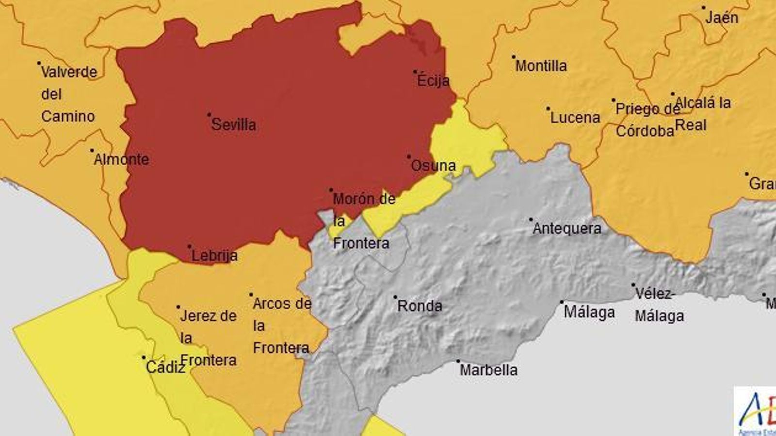 Avisos meteorológicos para este jueves