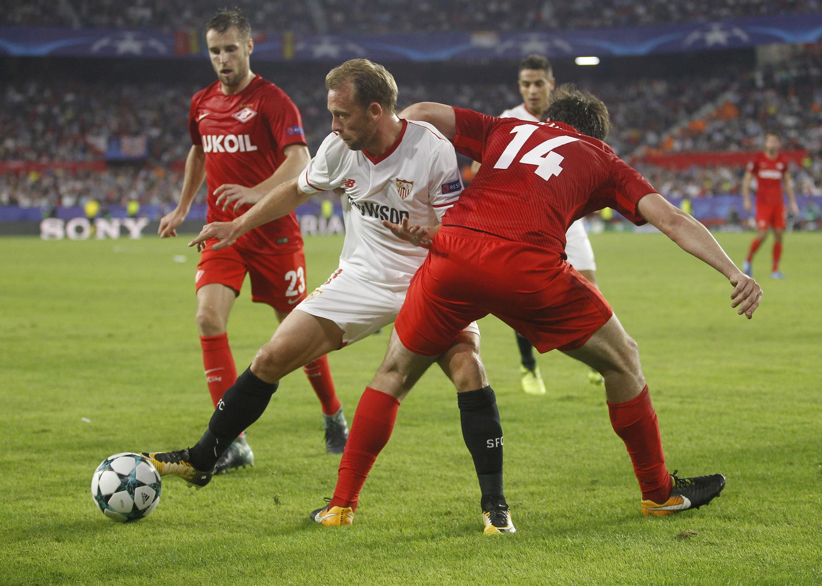 El Sevilla-Spartak, en imágenes