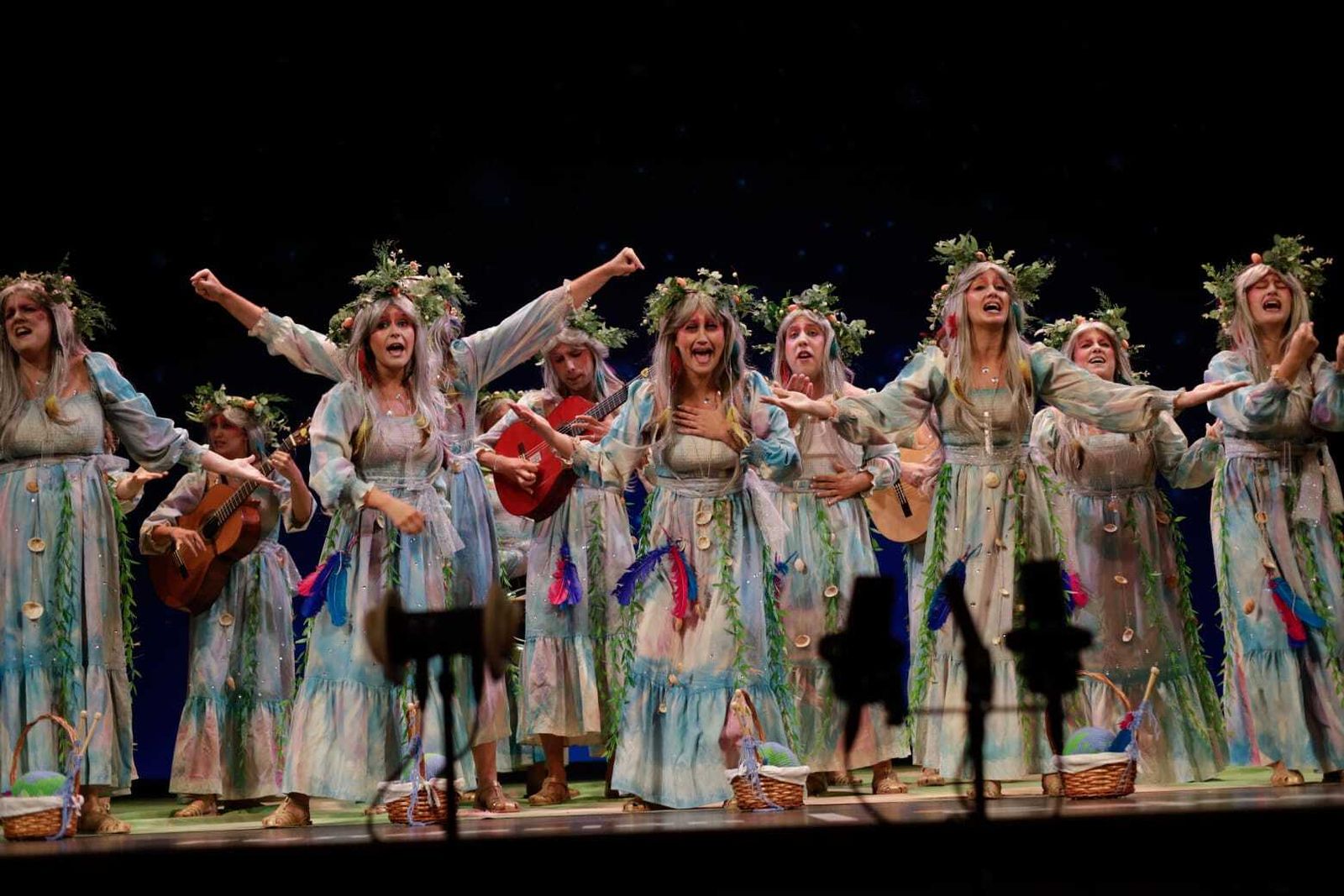 La comparsa 'La creadora', primera agrupación de la noche.