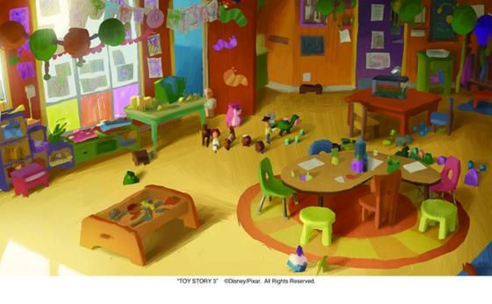 Unos de los dibujo previos a la realización de la película e Lee Unkrich.