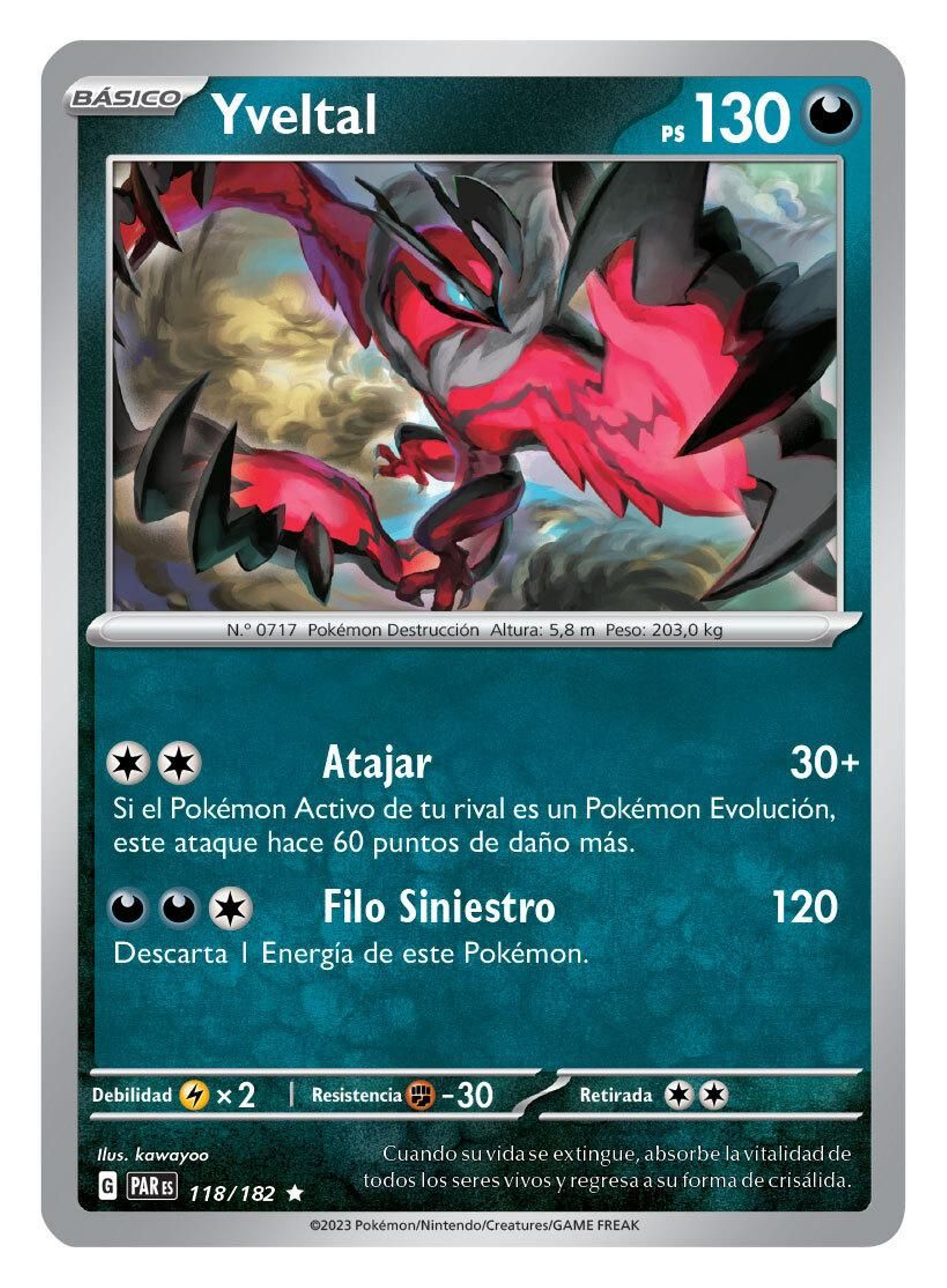 Yveltal, un Pokémon siniestro/volador