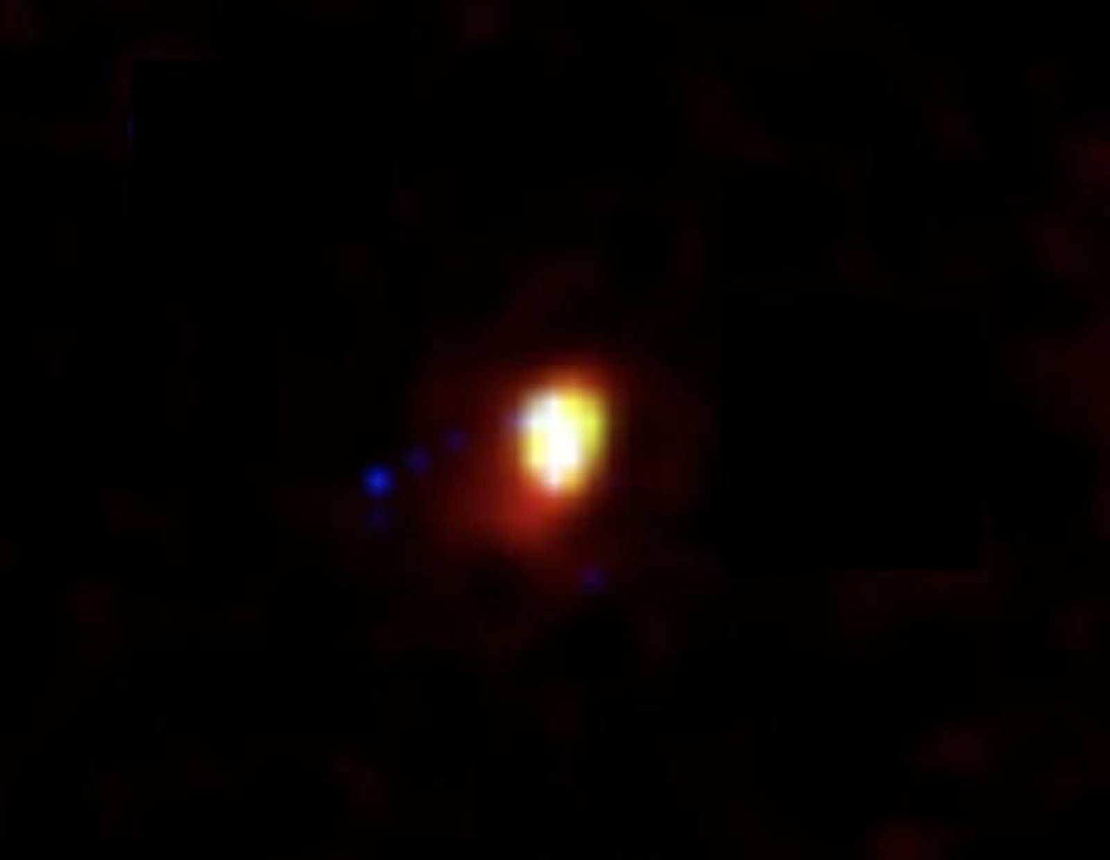 La galaxia CEERS-93316 observada por el telescopio James Webb