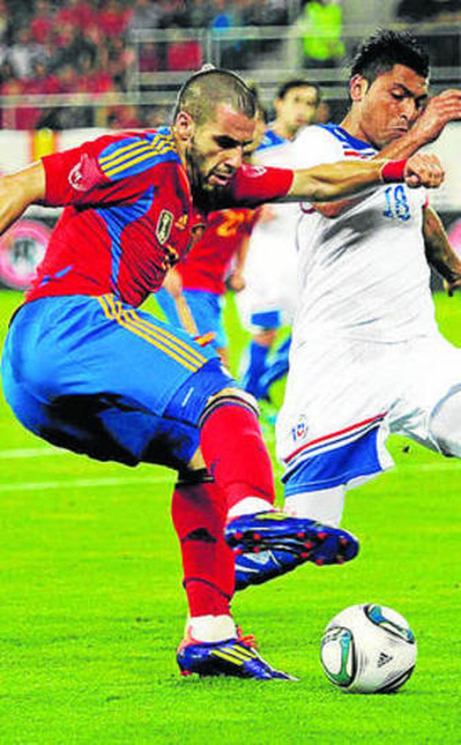 Negredo, ante Chile.