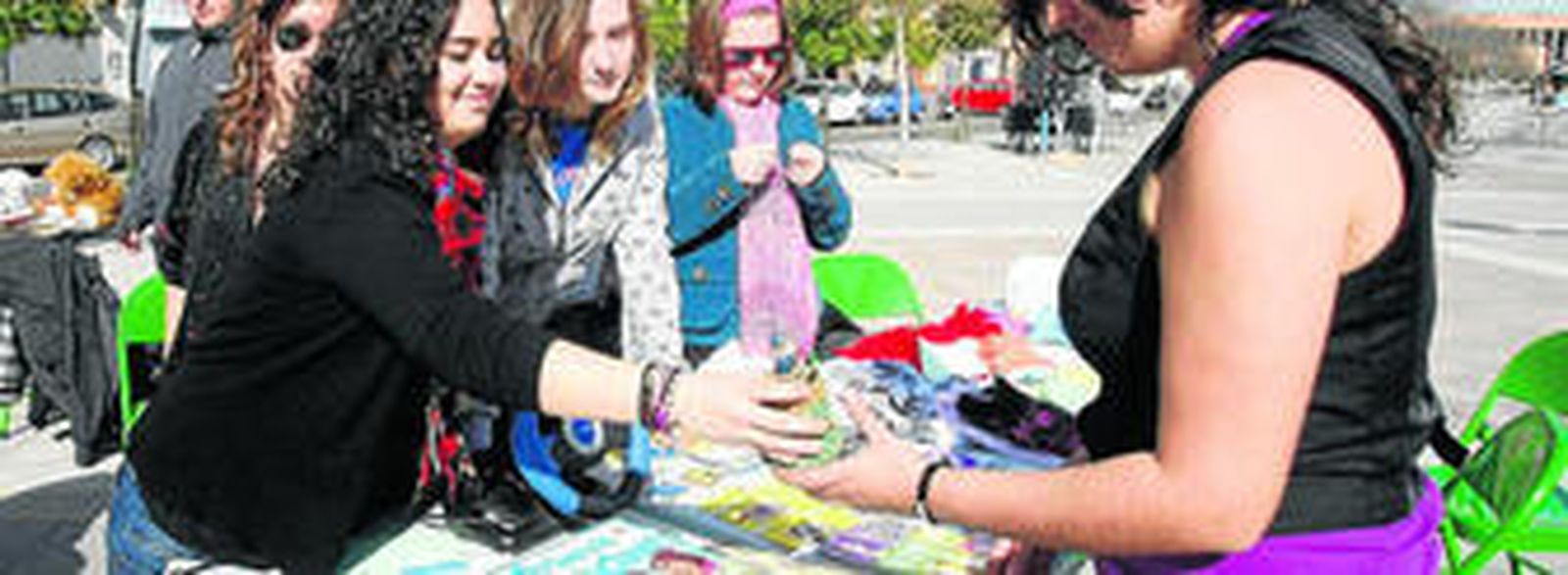 Punto de trueque joven en Córdoba.