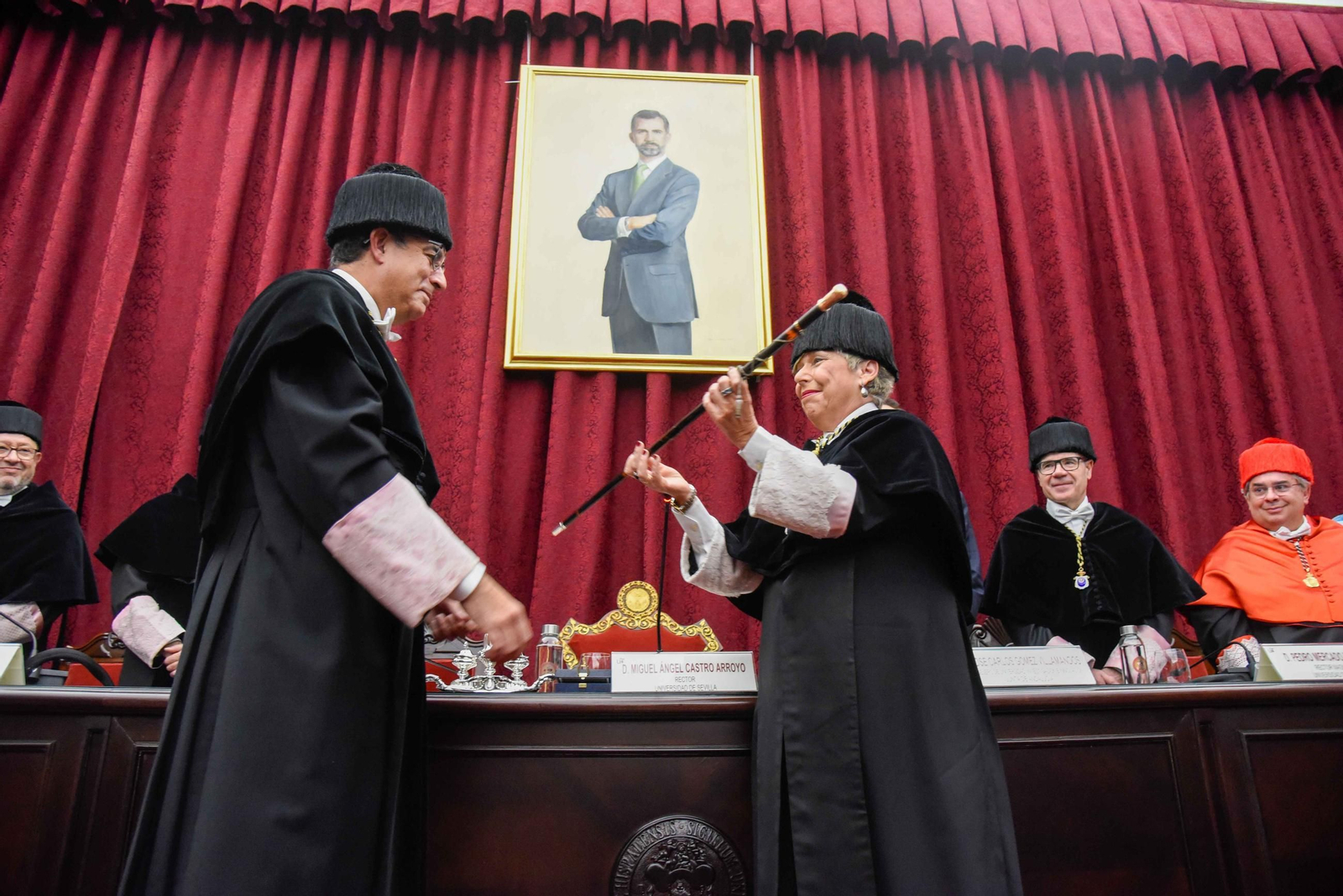 Acto de investidura de la nueva rectora de la US, Carmen Vargas