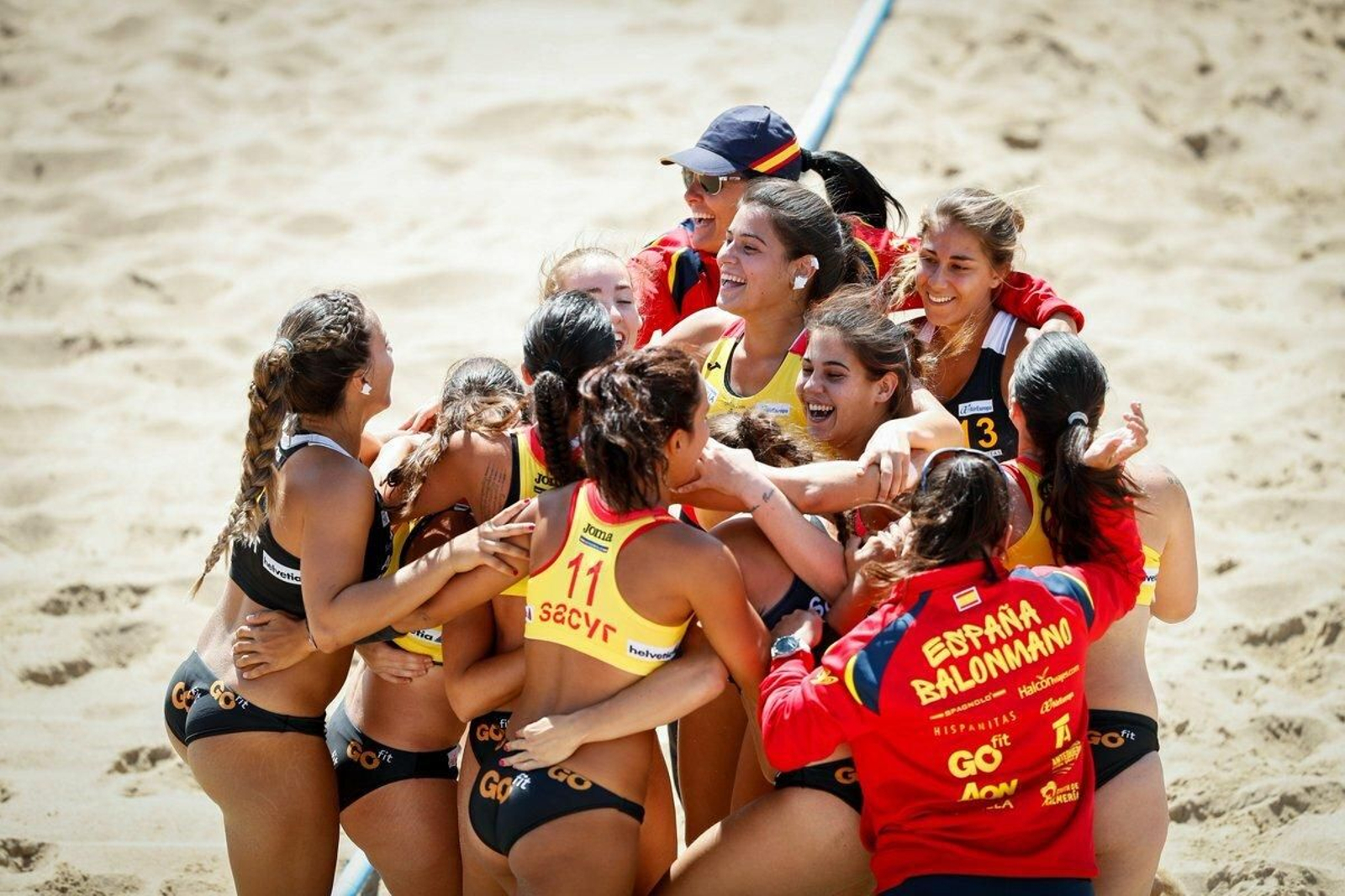 Las 'Guerreras' celebran su victoria ante Alemania.