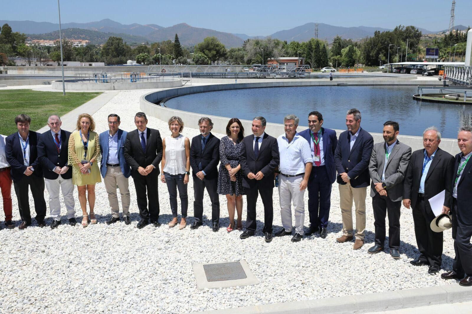 Acto de inauguración de la depuradora de Guadalmansa.