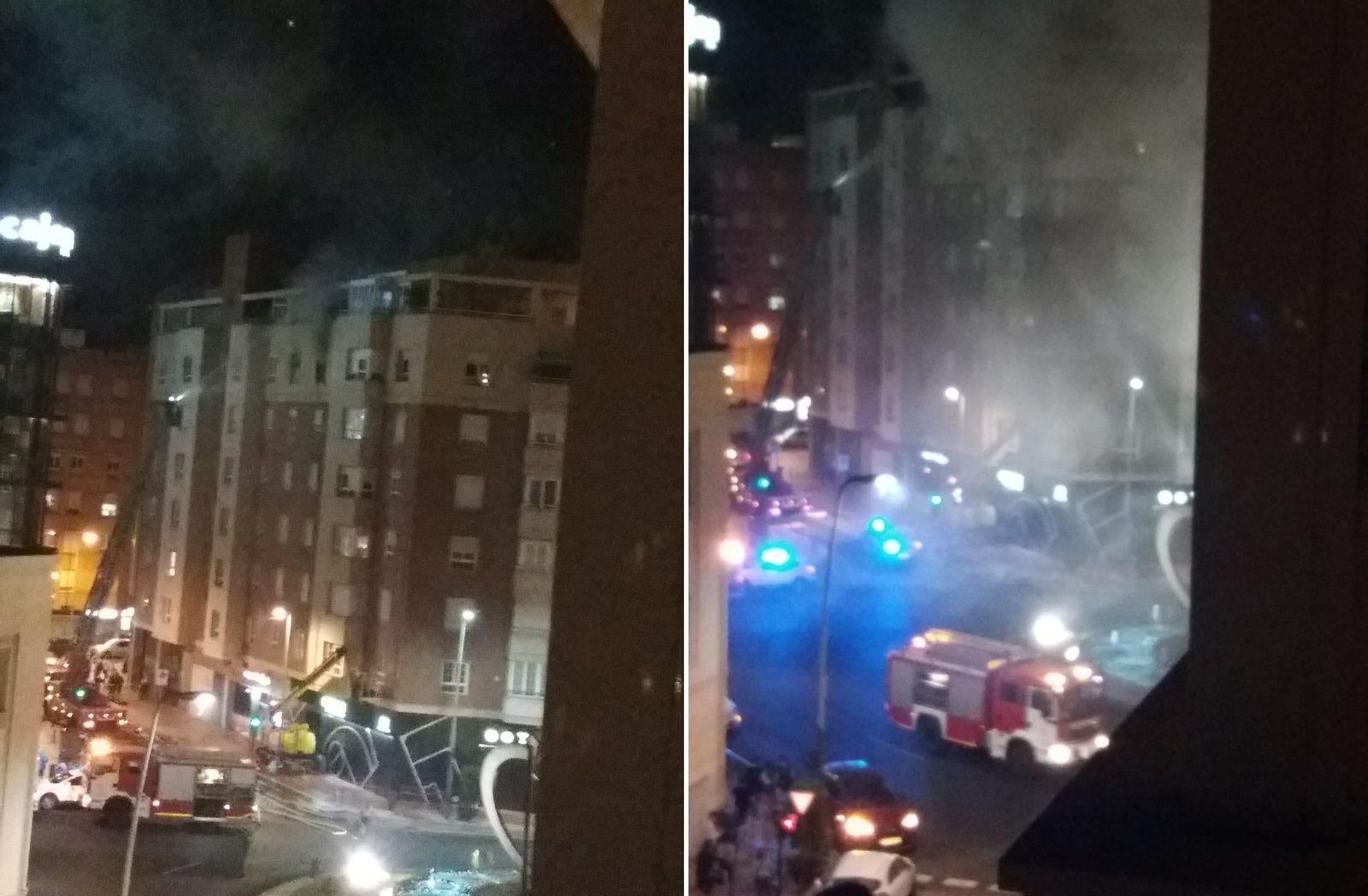 Incendio en la sexta planta de un bloque de pisos de plaza de Barcelona