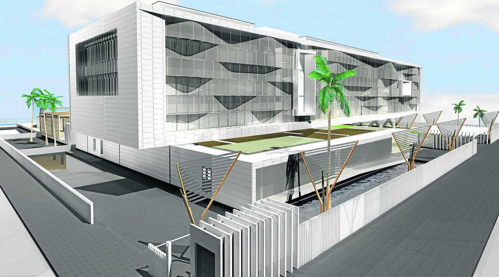 Diseño original de la sede del Instituto Nacional de la Seguridad Social.